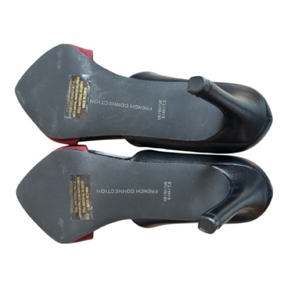 NEW Women's Heels Size 9 French Connection 
Dorsey Pumps Burgundy/Black - Picture 5 of 6